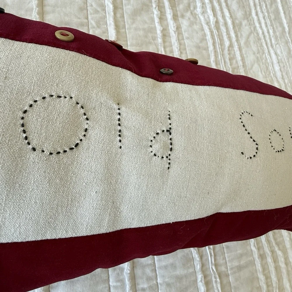 Christmas Pillow Lumbar Cottage Handmade 